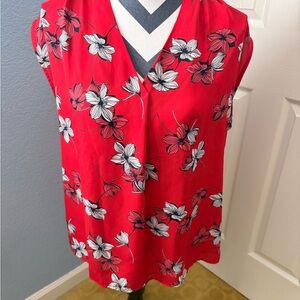 Banana Republic Scarlet Floral Sleeveless Top